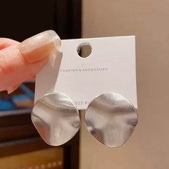 Minimalist 925 Sterling Silver Round Stud Earrings