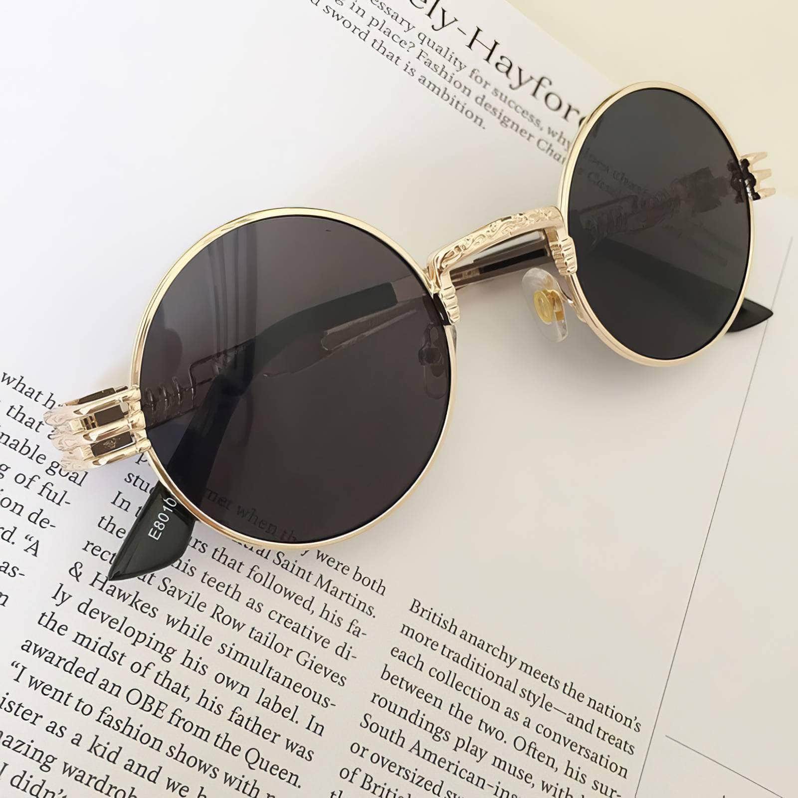 Mirror Lens Round Sunglasses