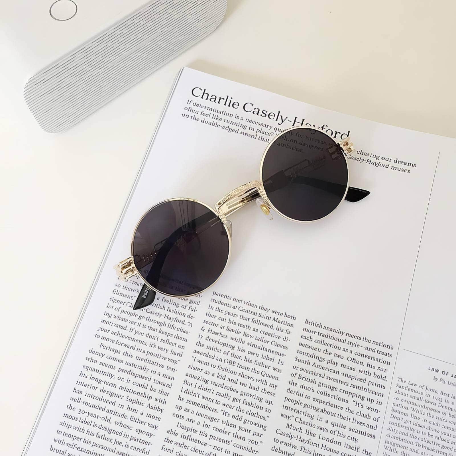 Mirror Lens Round Sunglasses