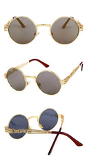 Mirror Lens Round Sunglasses