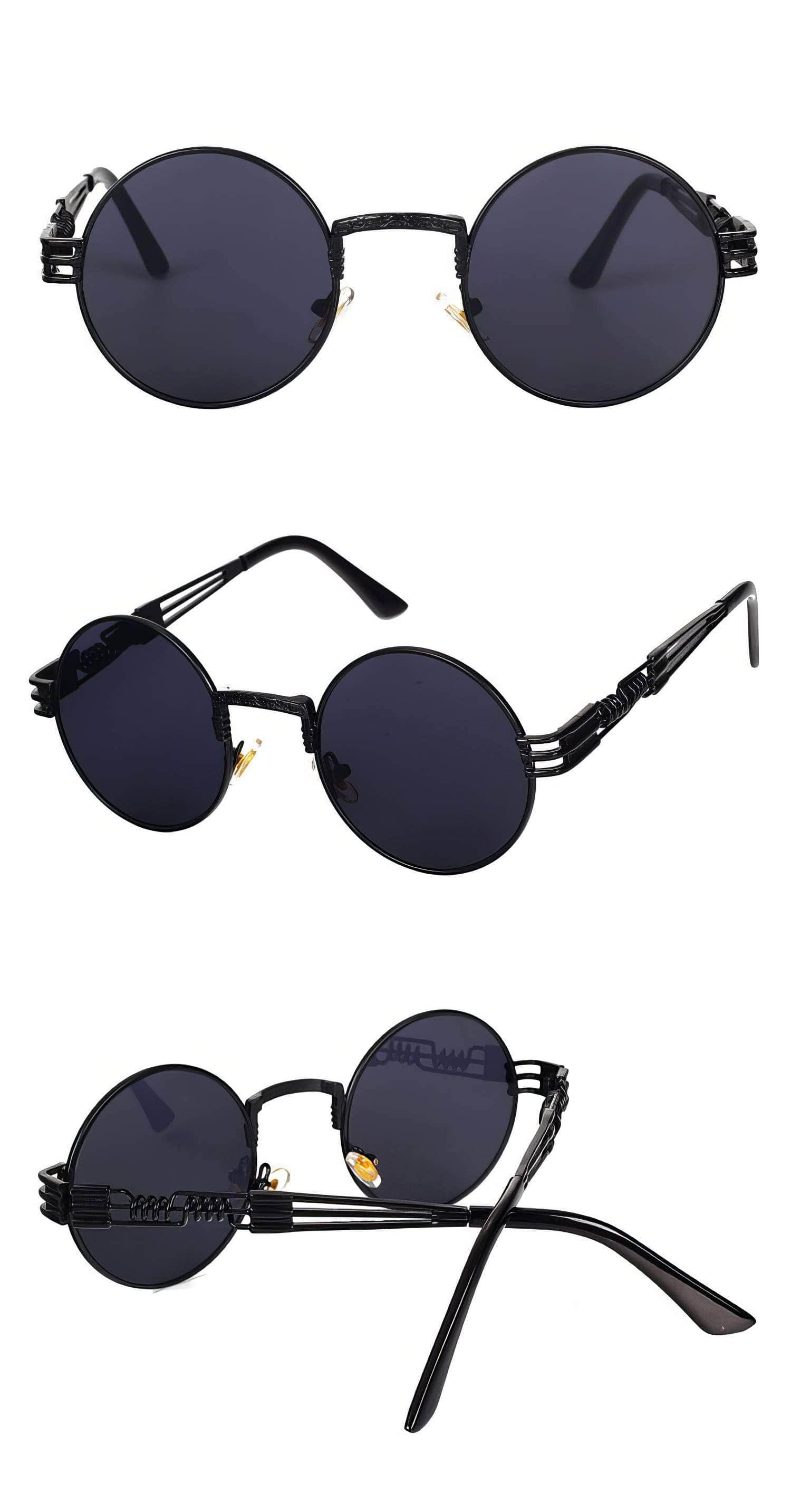 Mirror Lens Round Sunglasses