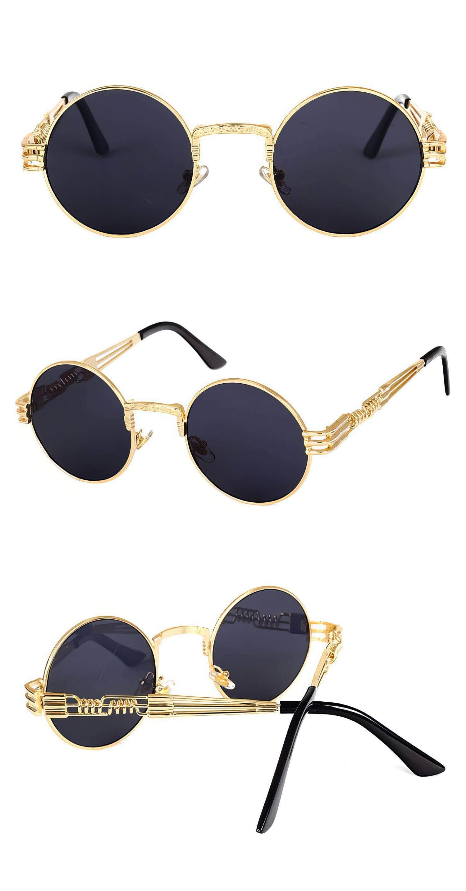 Mirror Lens Round Sunglasses