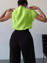 Mock Neck Solid Color Tank