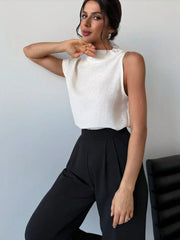 Mock Neck Solid Color Tank