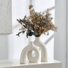 Modern Decorative Vases: Wedding & Office Decoration, Cute Room Decor, Ceramic Vase for Dried Flowers
