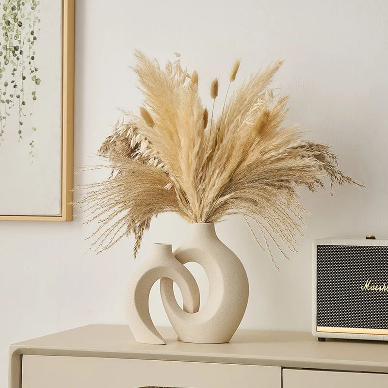 Modern Nordic Style Ceramic Vase: Home and Office Decor, Shelf Accessories