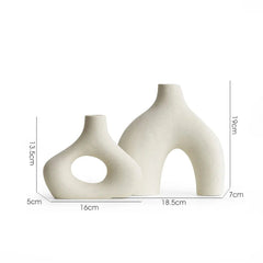 Modern Nordic Style Ceramic Vase: Home and Office Decor, Shelf Accessories, Decorative Vases for Bookshelf and Room