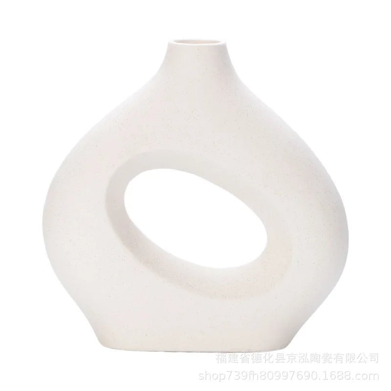 Modern Nordic Style Ceramic Vase - Luxury Decor for Home