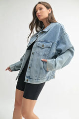 MONO B Boxy-Cut Denim Jacket