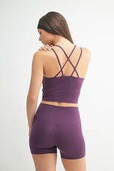 MONO B Venice Cloud Light Crisscross Sports Bra