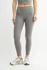MONO B Venice Cloud Light Sculpt High-Waisted Leggings NEW PEWTER / S