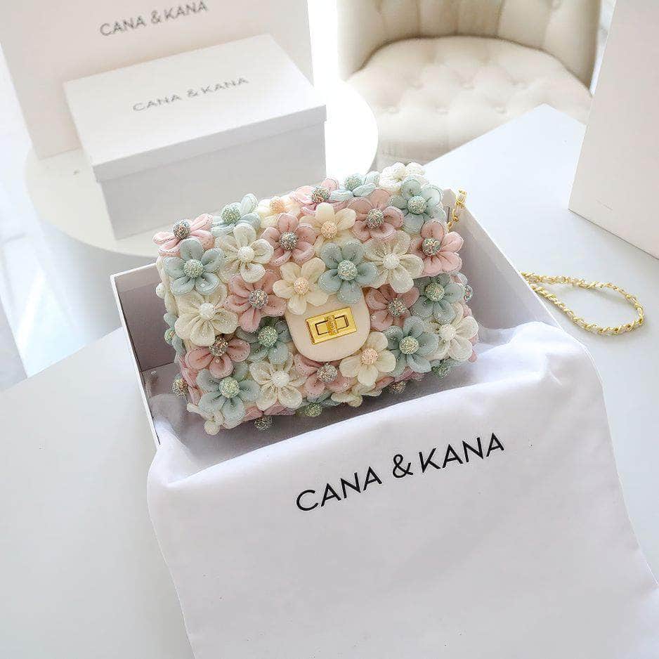 Multicolor 3D Floral Daisy Shoulder Handbag Multicolor