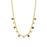 Multicolor Crystal Zircon Necklace N1782