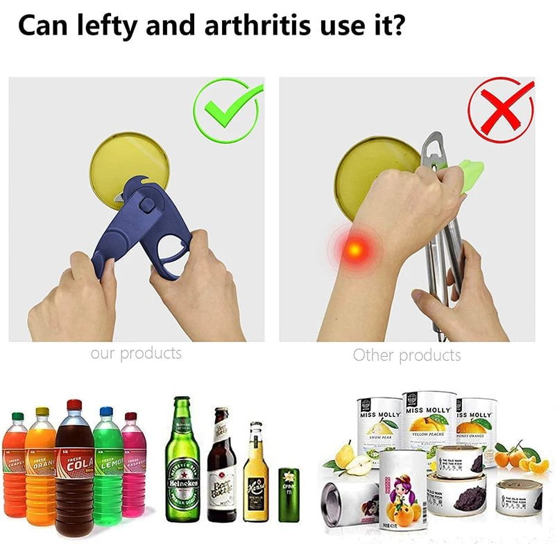 Multifunctional 8 in 1 Manual Can Opener