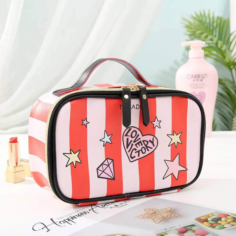 Multifunctional Leather Travel Cosmetic Bag Organizer 3