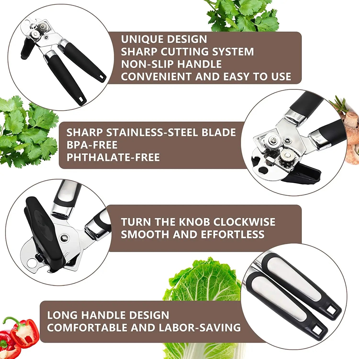 Multifunctional Stainless Steel Professional Manual Can Opener B Style