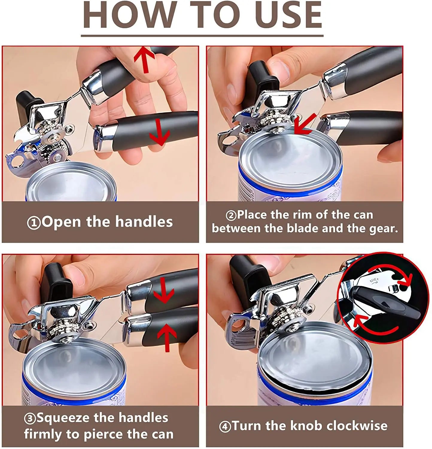 Multifunctional Stainless Steel Professional Manual Can Opener B Style