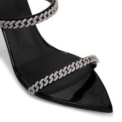 Narrow Band Chain Open Toe Heels
