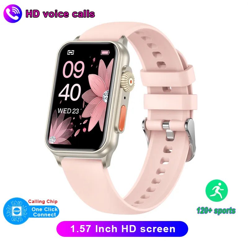 New Bluetooth Call Smartwatch with AI Voice Assistant Pink 1
