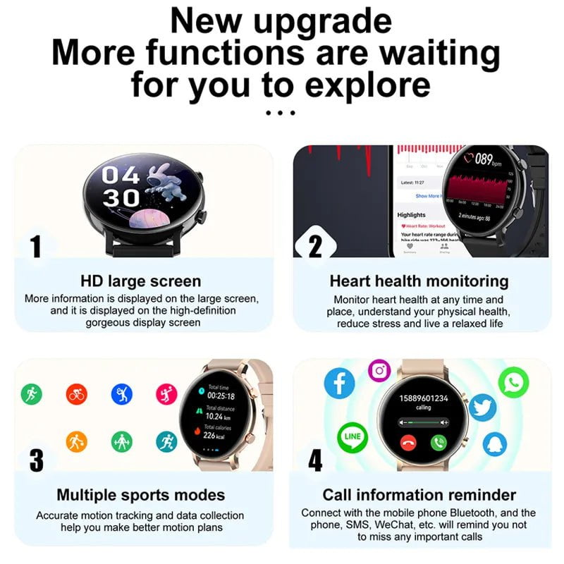 New ECG+PPG Women's Smartwatch