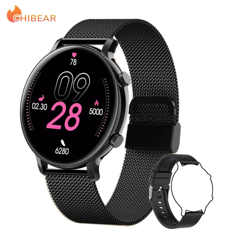 New ECG+PPG Women's Smartwatch Black net