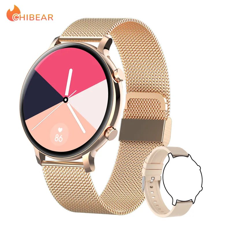 New ECG+PPG Women's Smartwatch rose gold net