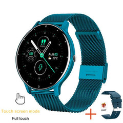 New Smart Watch: Heart Rate & Sleep Monitor, Fitness Tracker, IP67 Waterproof Blue net