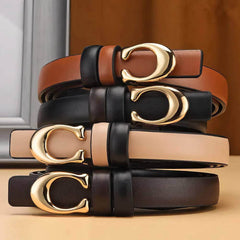 New Women's Fashion C-shaped Buckle Thin Belt - Detachable Double-Sided Denim, Ideal Gift for Mothers and Girlfriends