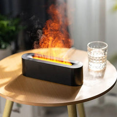 Newest RGB Flame Aroma Diffuser - USB Desktop Simulation Light for Bedroom with 7 Colors, Humidifier, Aromatherapy Purifier