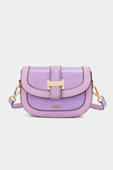 Nicole Lee USA Croc Embossed Crossbody Bag Lavender / One Size