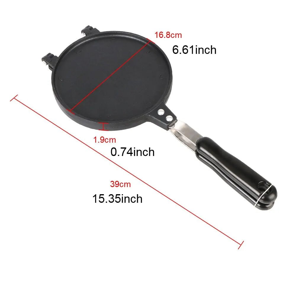 Non-Stick Egg Roll Baking Pan: Waffles, Cakes, Ice Cream Cones - Bakeware for Omelet Mold black