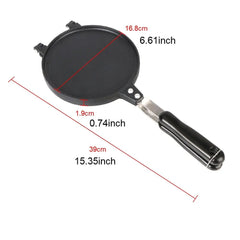 Non-Stick Egg Roll Baking Pan: Waffles, Cakes, Ice Cream Cones - Bakeware for Omelet Mold black