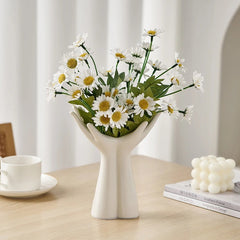 Nordic Ceramic Hand Vase - Home, Office, Living Room Decor