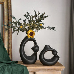 Nordic Ceramic Vase: Wedding Flower Decoration, Modern Living Room Decor, Dried Flowers