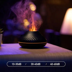 Nordic Style Flame Aromatherapy Humidifier - Desktop Home Atmosphere Light, High-Fog, Quiet, Space-Saving