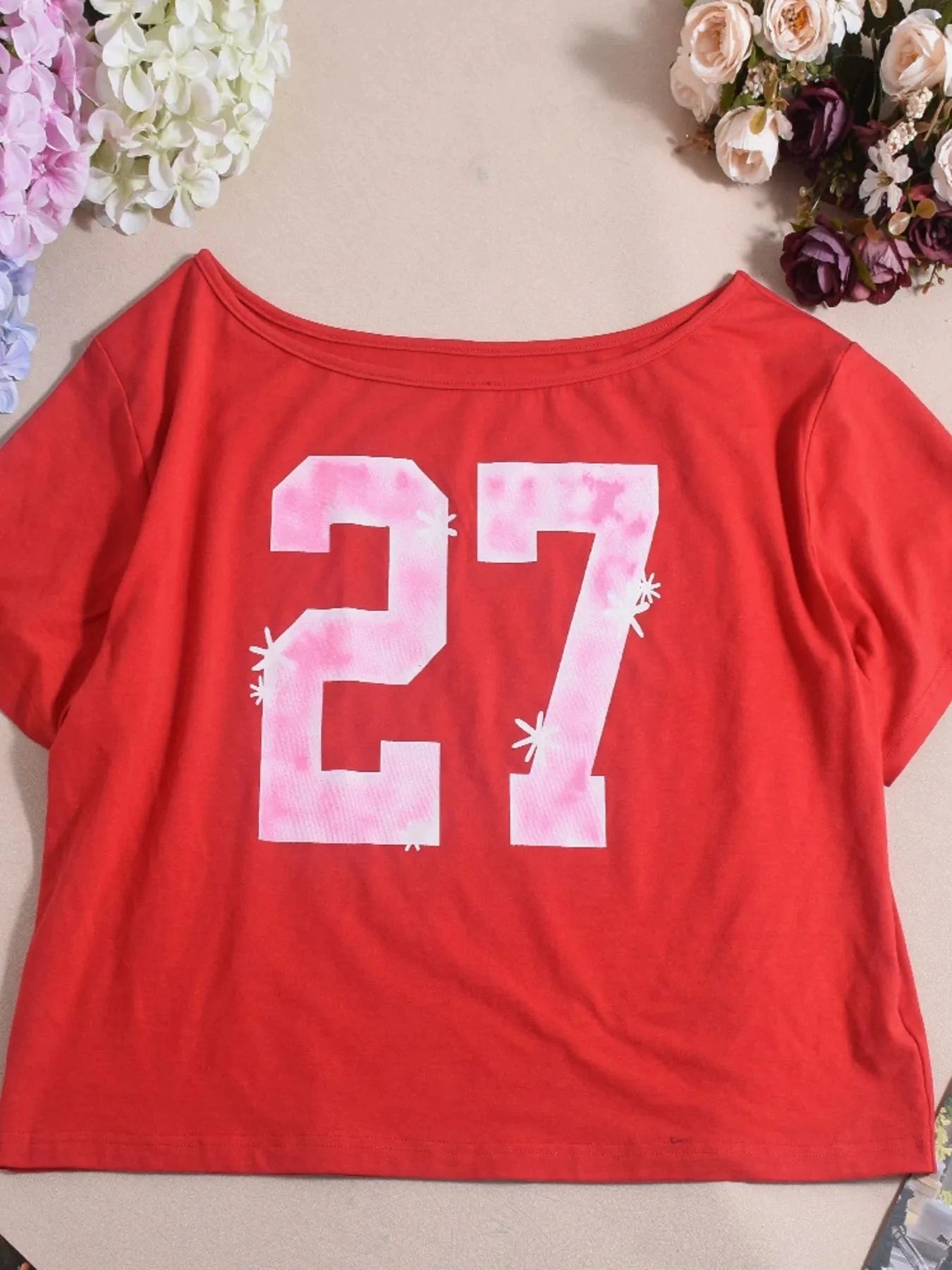 Number 27 Single Shoulder Top
