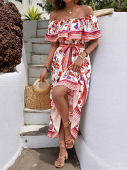 Off-Shoulder Floral Maxi Dress