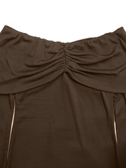 Off-Shoulder Long Sleeve Bodycon Maxi Dress