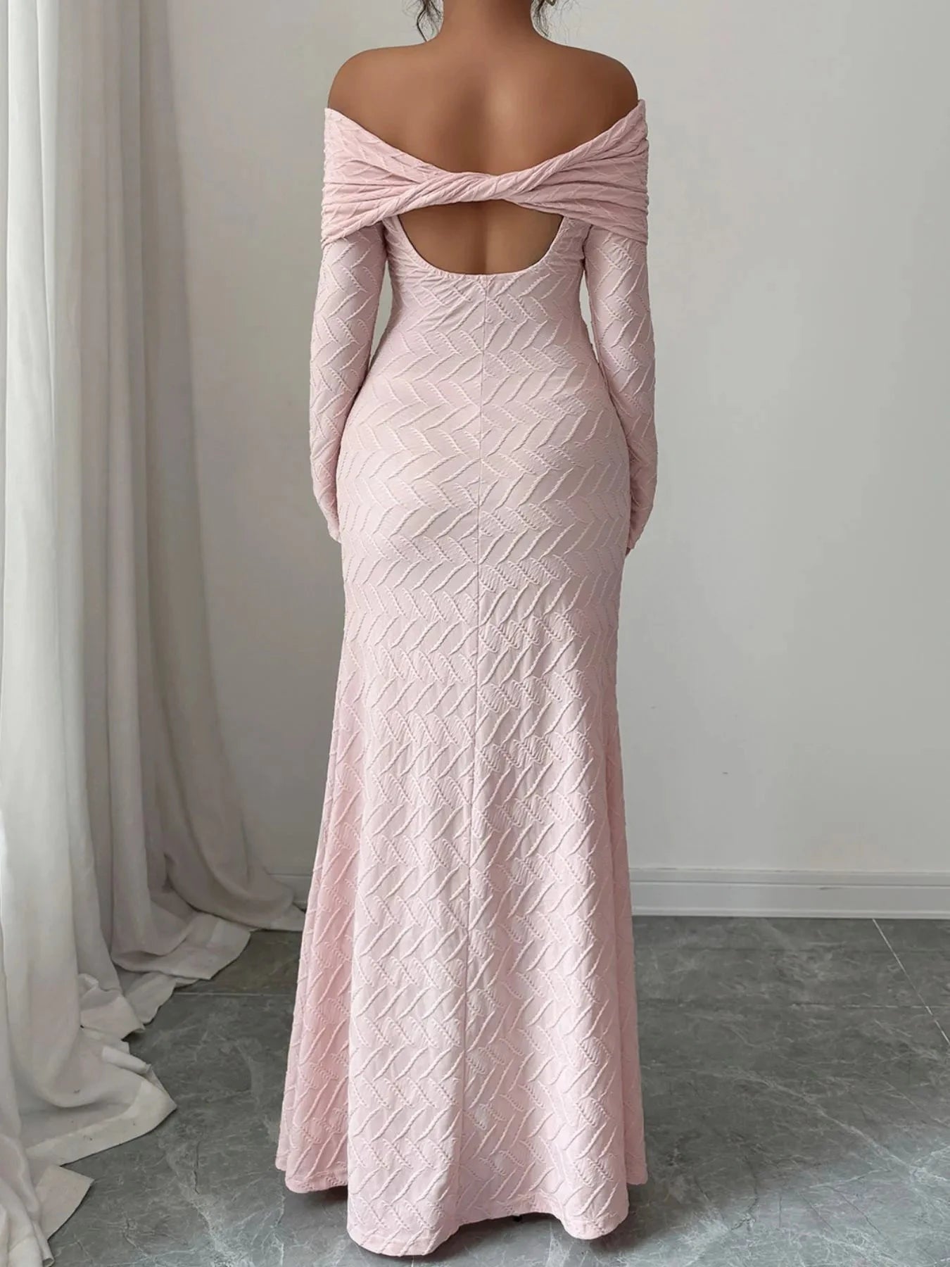 Off Shoulder Mermaid Maxi Dress