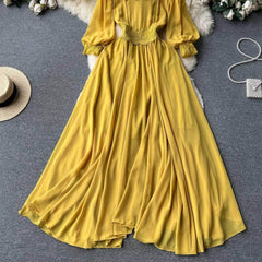 Off-Shoulder Scalloped Lace-Trimmed Maxi Dress