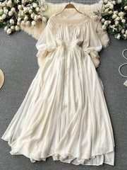 Off-Shoulder Scalloped Lace-Trimmed Maxi Dress MAX SIZE / White