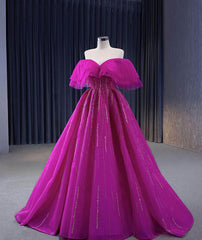 Off Shoulder Sweetheart Sequin Embellished Prom Dress - LMD306
