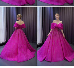 Off Shoulder Sweetheart Sequin Embellished Prom Dress - LMD306