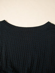 One Shoulder Short Sleeve Knotted Waist Jumpsuit