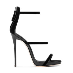 Open Toe Three Strap High Heels