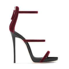 Open Toe Three Strap High Heels