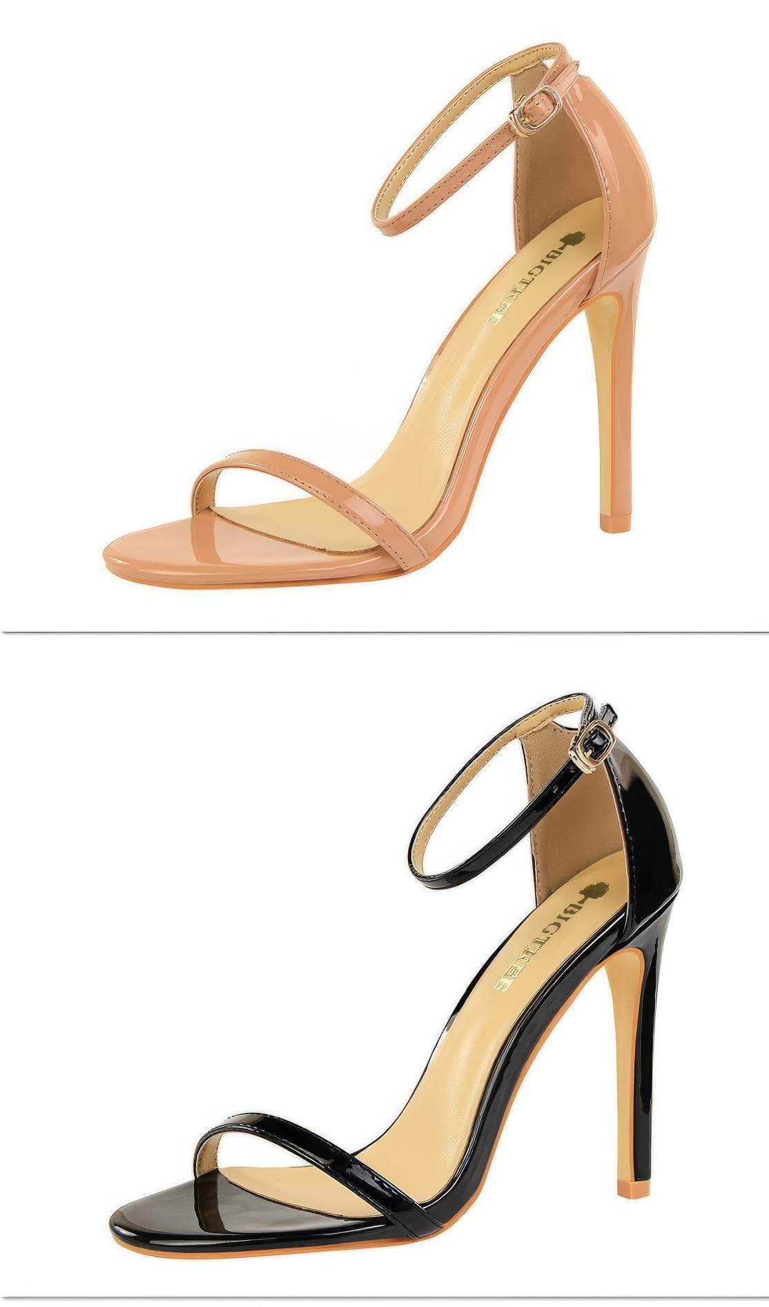 Open Toes Ankle Strap Sandal Stilettos