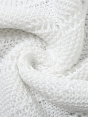 Openwork Halter Neck Maxi Sweater Dress