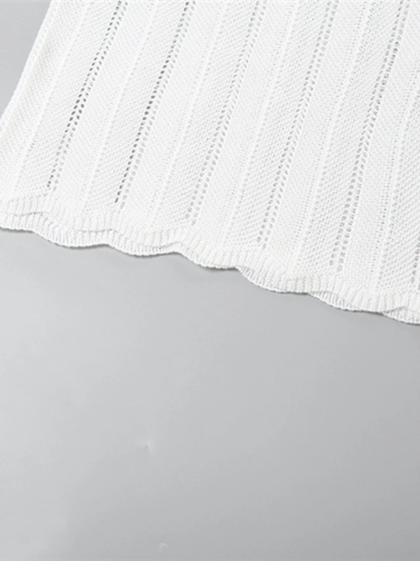 Openwork Halter Neck Maxi Sweater Dress