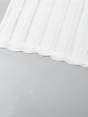 Openwork Halter Neck Maxi Sweater Dress